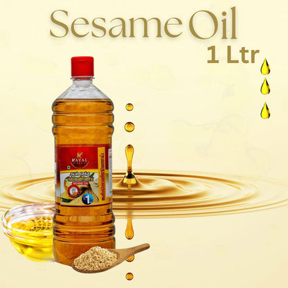 kayal cold-pressed sesame (gingelly/til) oil 1 litre for healthy Indian cooking